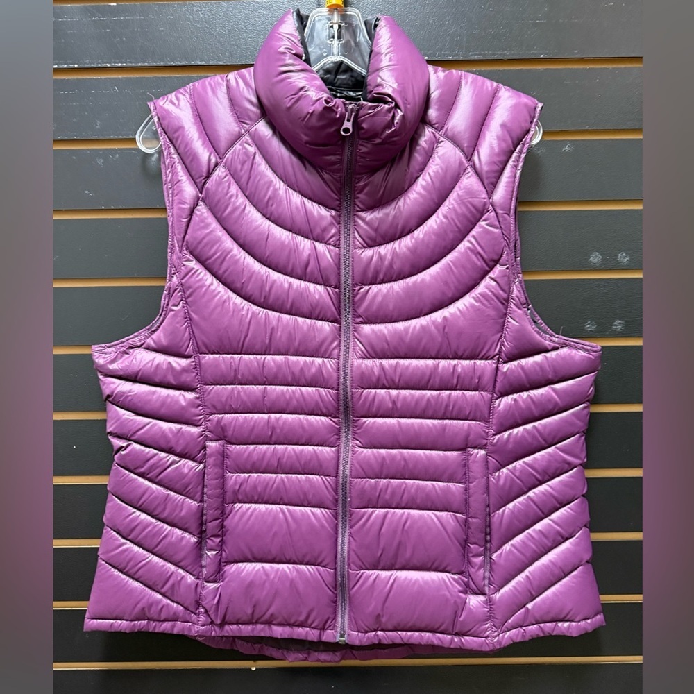 Bernardo Purple Lightweight Puffer Vest Zip Front Women’s XL